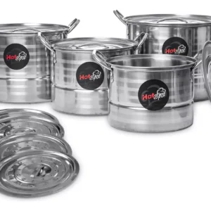 Set 4 Ollas Hot Spot Z333 Con Tapa Y Discos Vaporera