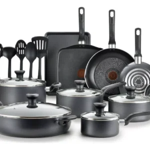 Bateria De Cocina Tfal 20 Piezas Antiadherente T-fal Color Negro