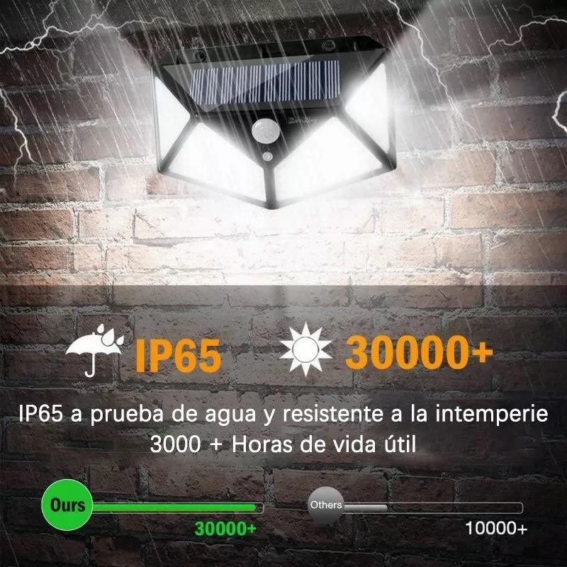 Jardín Al Aire Libre 100led Solar Impermeable Lámpara De Par - Image 2